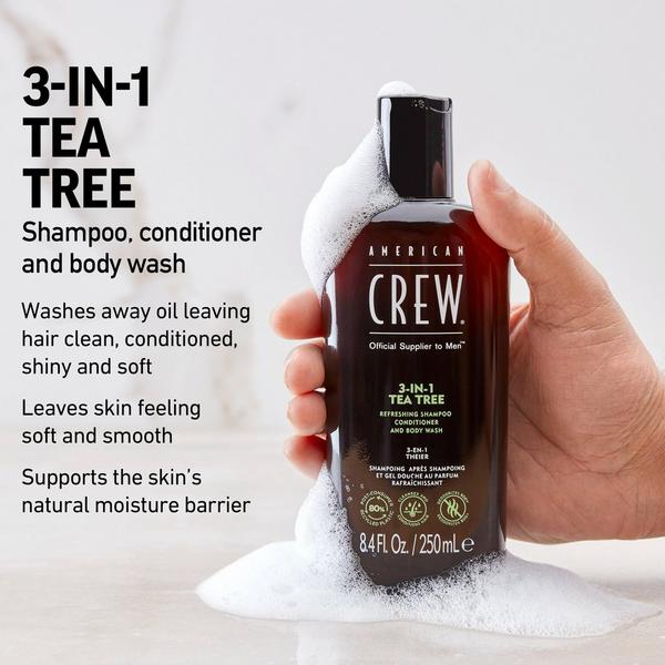 Ulta American Crew  3-in-1 Tea Tree Shampoo Conditioner And Body Wash