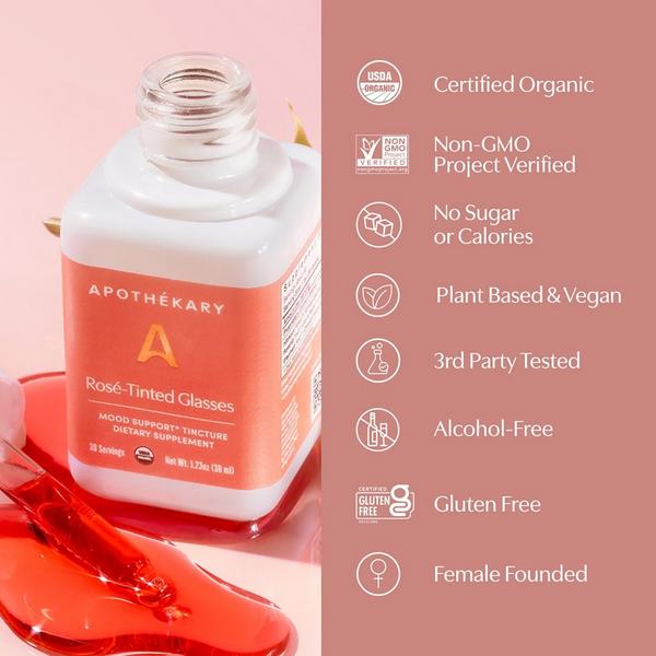 Ulta Apothékary  Rosé-Tinted Glasses Mood Support Tincture