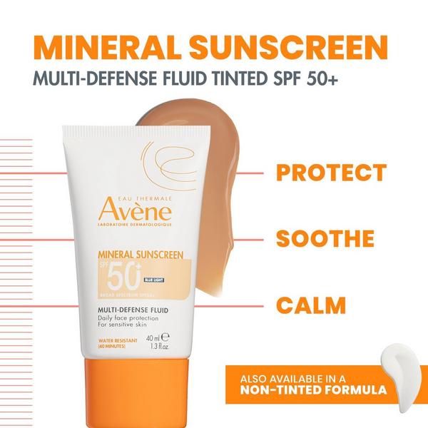 Ulta Avène  Mineral Sunscreen Multi-Defense Fluid Tinted SPF 50+