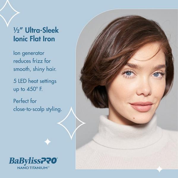 Ulta BaBylissPRO  Nano Titanium 1/2'' Ultra Thin Ionic Flat Iron