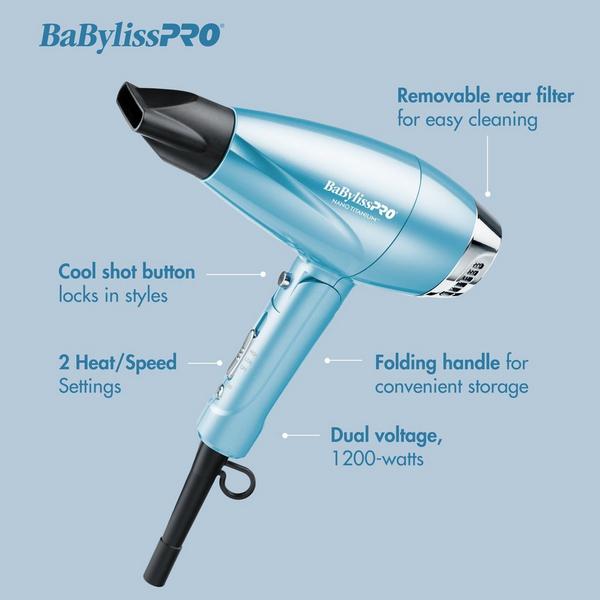 Ulta BaBylissPRO  Nano Titanium Compact Folding Ionic Dryer