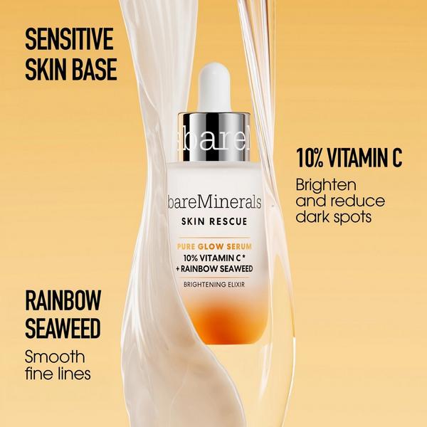 Ulta BareMinerals  SKIN RESCUE Pure Glow Serum With 10% Vitamin C Complex And Rainbow Seaweed