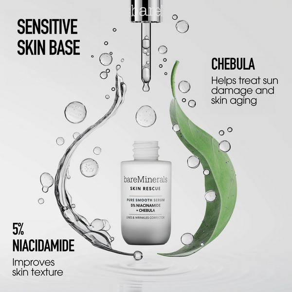 Ulta BareMinerals  SKIN RESCUE Pure Smooth Serum With 5% Niacinamide And Chebula