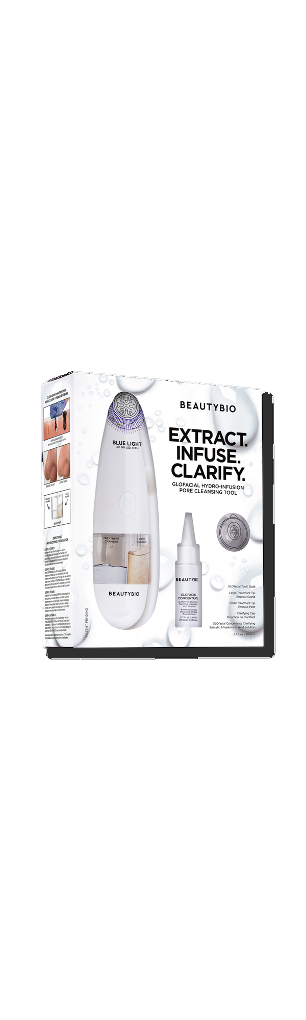 Ulta BeautyBio  GLOfacial Hydro-Infusion Pore Cleansing + Blue LED Clarifying Tool