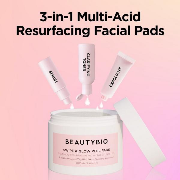 Ulta BeautyBio  Swipe & Glow Peel Pads With AHA BHA PHA + Niacinamide