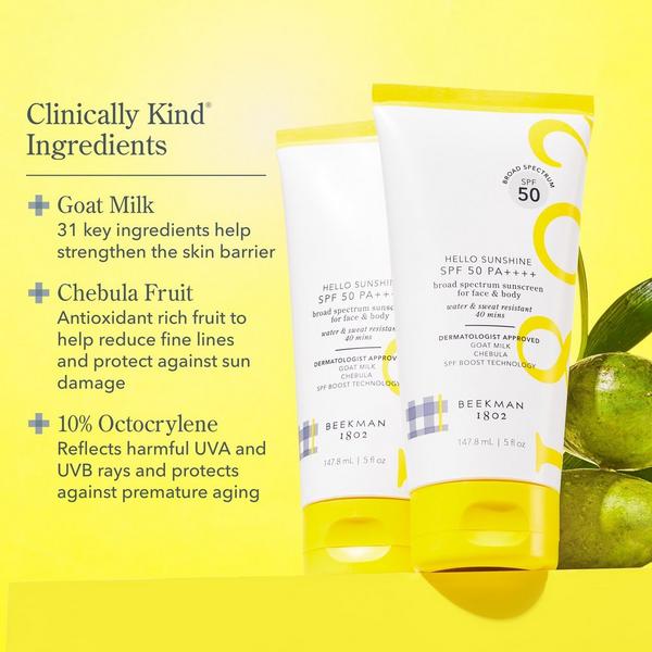 Ulta Beekman 1802  Hello Sunshine SPF 50 PA ++++ For Face & Body
