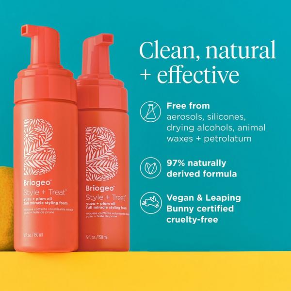 Ulta Briogeo  Style + Treat Yuzu + Plum Oil Hair Styling Texture Foam