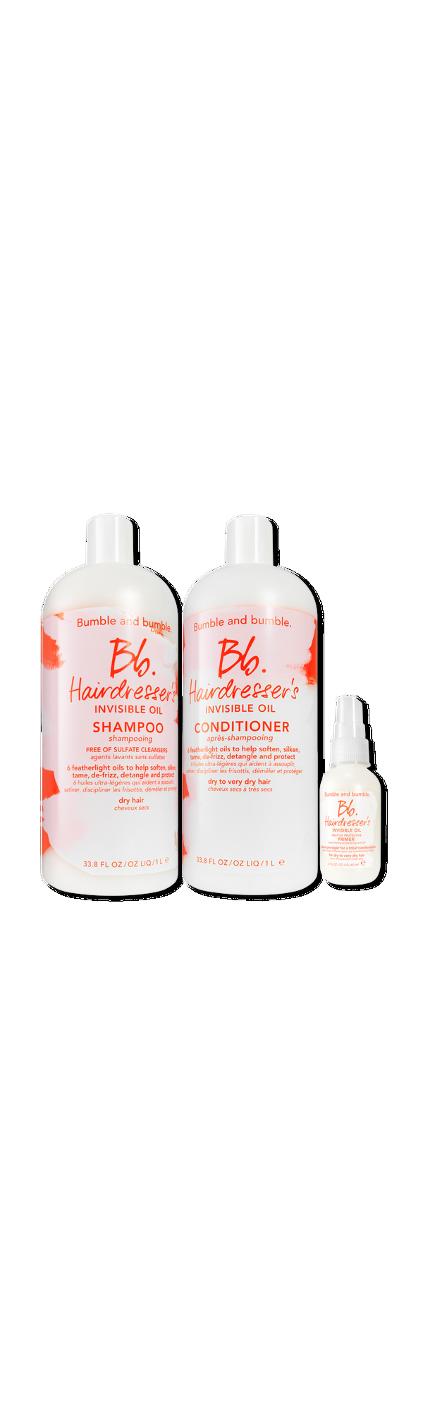 Ulta Bumble and bumble  Hairdresser's Invisible Oil Shampoo + Conditioner Jumbo with Travel Size Primer