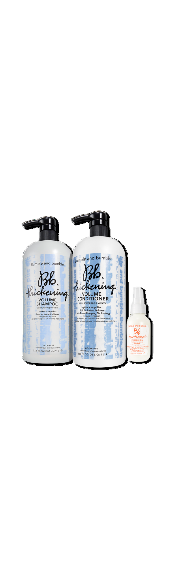 Ulta Bumble and bumble  Thickening Volume Shampoo + Conditioner Jumbo with Travel Size Primer