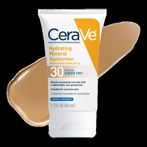 Ulta CeraVe  Hydrating Mineral Sunscreen Face Lotion With Sheer Tint SPF 30