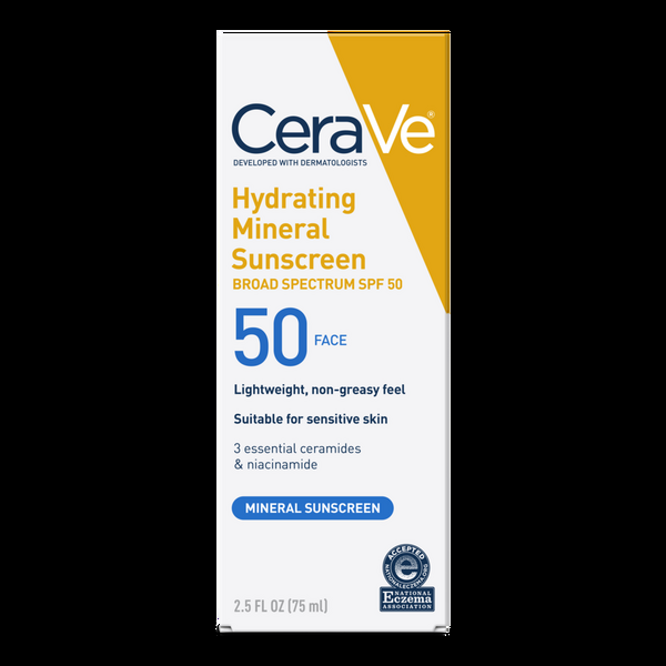 Ulta CeraVe  Hydrating Mineral Sunscreen SPF 50 Face Lotion