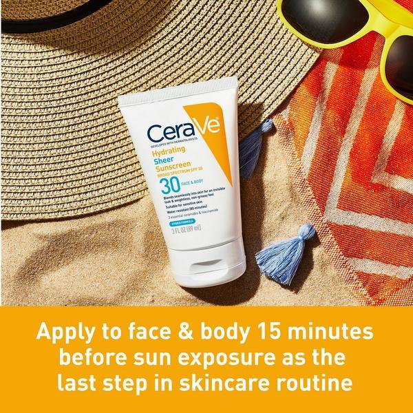 Ulta CeraVe  Hydrating Sheer Sunscreen SPF 30 Face & Body Lotion