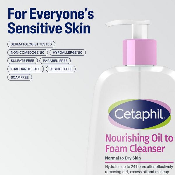 Ulta Cetaphil  Nourishing Oil To Foam Cleanser Face Wash For Sensitive Skin