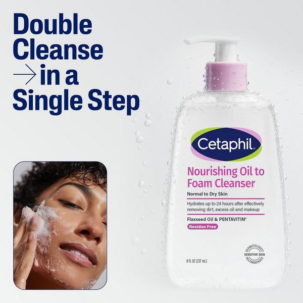 Ulta Cetaphil  Nourishing Oil To Foam Cleanser Face Wash For Sensitive Skin