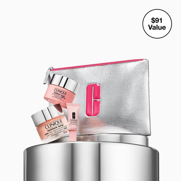 Ulta Clinique  Glow From AM To PM Moisture Surge Skincare Gift Set