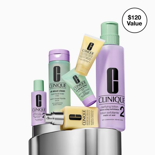 Ulta Clinique  Great Skin Everywhere Skincare Gift Set For Dry Combination Skin