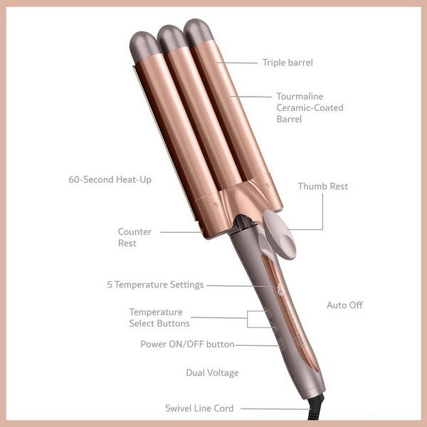 Ulta Conair  InfinitiPRO By Conair Triple Barrel Tourmaline Ceramic Waver