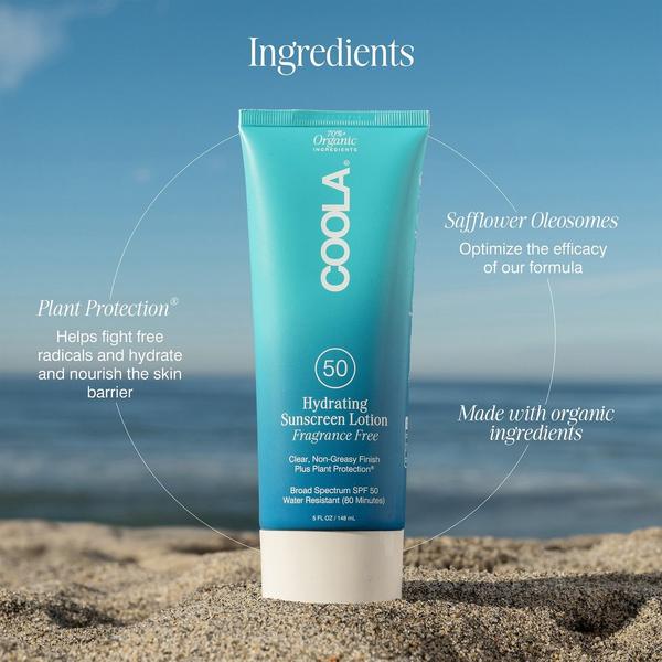 Ulta COOLA  Classic Body Organic Sunscreen Lotion SPF 50 Fragrance Free