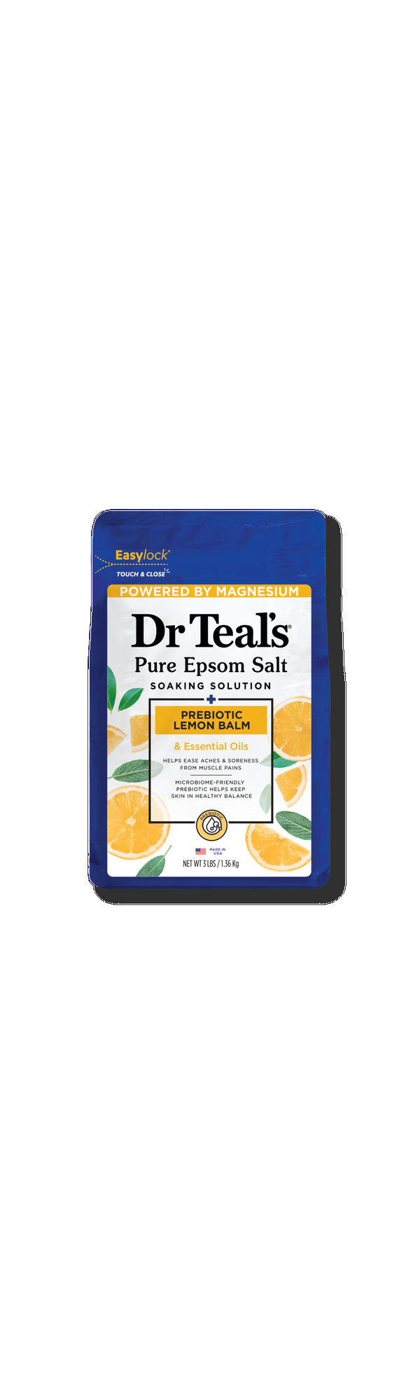 Ulta Dr Teal's  Pure Epsom Salt Soak Prebiotic Lemon Balm with Essential Oil Blend