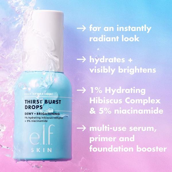 Ulta E.l.f. Cosmetics Holy Hydration Thirst Burst Drops Dewy + Brightening