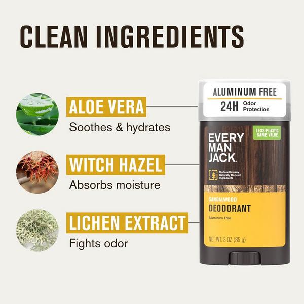Ulta Every Man Jack  Sandalwood Men's Long-Lasting Deodorant