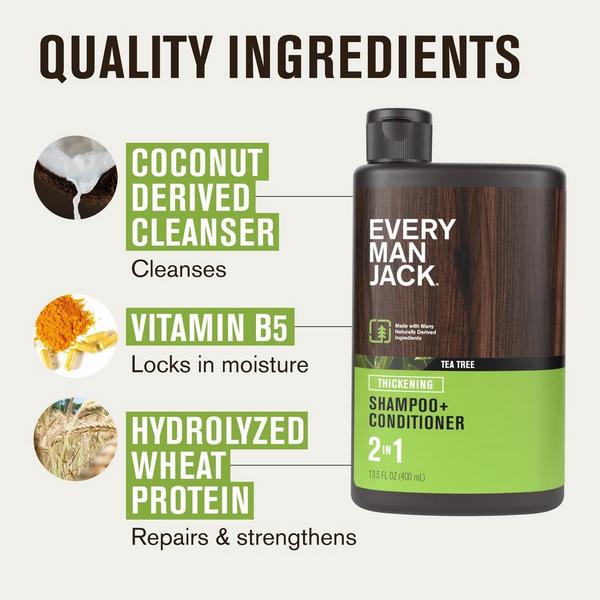 Ulta Every Man Jack  Tea Tree Men's 2-in-1 Thickening Shampoo + Conditioner