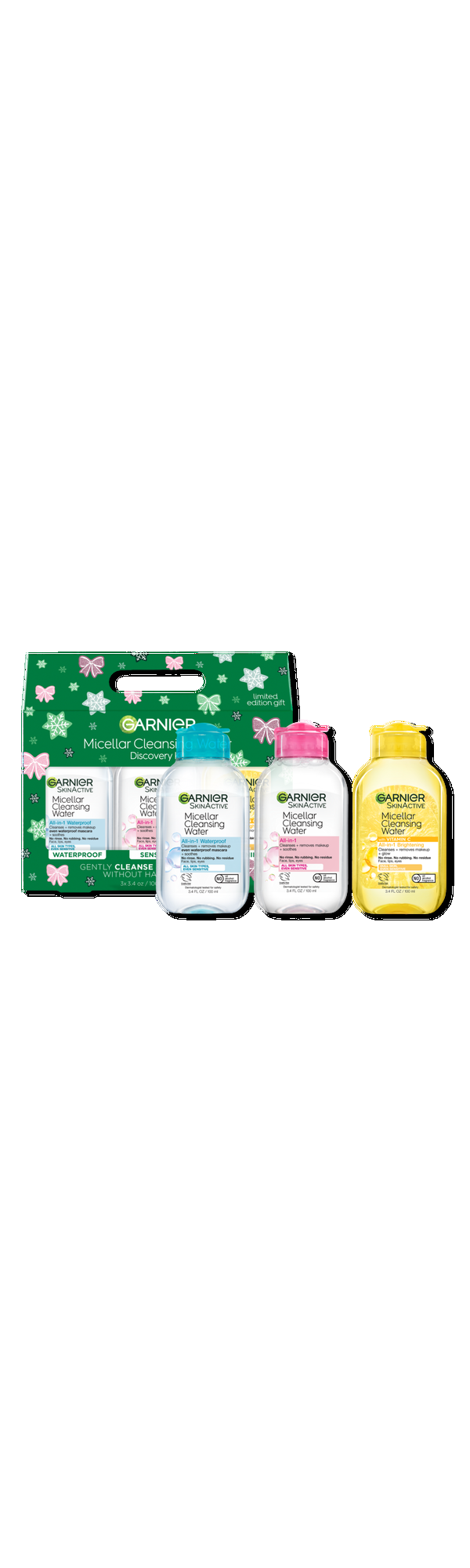 Ulta Garnier  SkinActive Micellar Face Cleansing Holiday Kit Travel-size