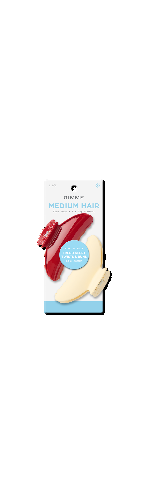 Ulta GIMME beauty  Fashion Claw Clip for Medium Hair 2 Pack