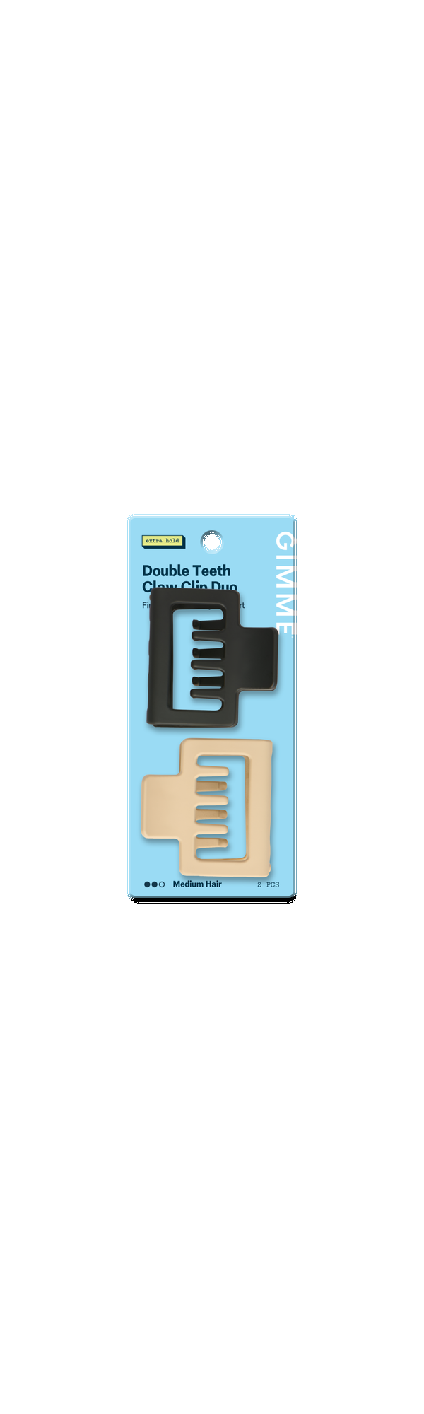 Ulta GIMME beauty  Square Double Teeth Claw Clip for Medium Hair