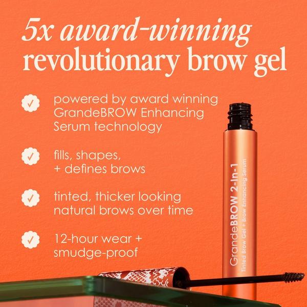 Ulta Grande Cosmetics  GrandeBROW 2-In-1 Tinted Brow Gel + Brow Enhancing Serum