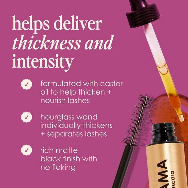 Ulta Grande Cosmetics  GrandeDRAMA Black Intense Thickening Mascara With Castor Oil
