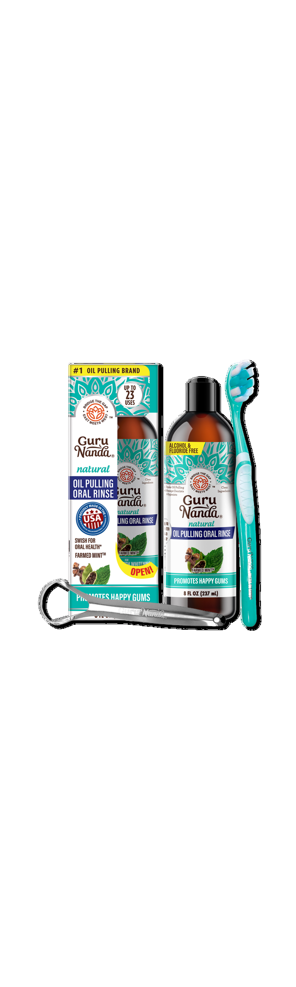Ulta GuruNanda  Farmed Mint Oil Pulling Oral Rinse with Essential Oils & Vitamins