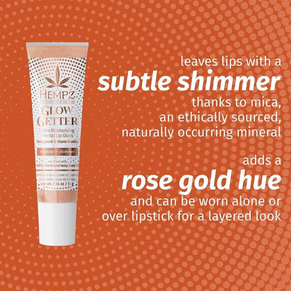 Ulta Hempz  Glow Getter Herbal Lip Gloss With Shimmer