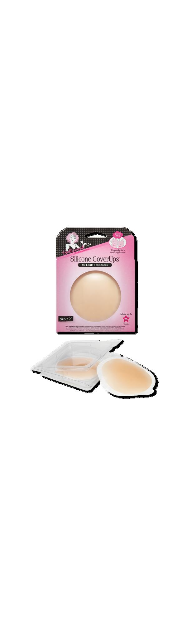 Ulta Hollywood Fashion Secrets  Silicone CoverUps Size 2 Self-Adhesive Nipple Concealers