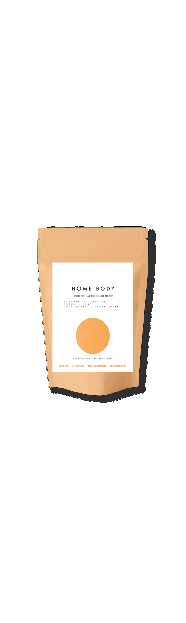 Ulta Homebody  Orange You Glad This Is Good for You Pearlescent CBD Bath Bomb Soak