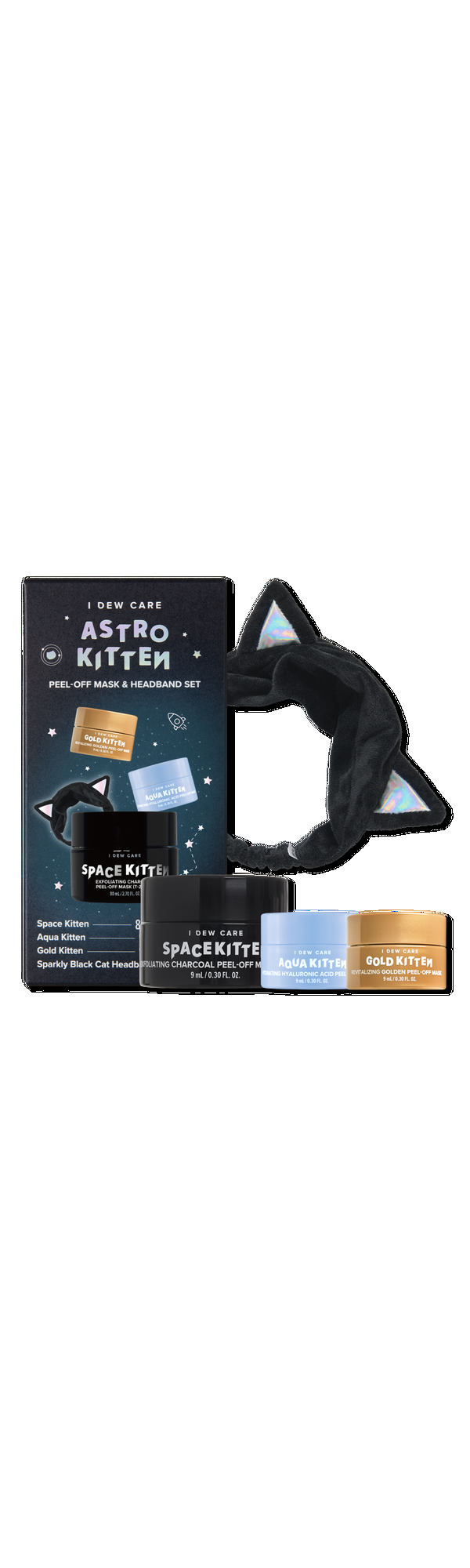 Ulta I Dew Care  Astro Kitten Peel-Off Masks and Headband Set