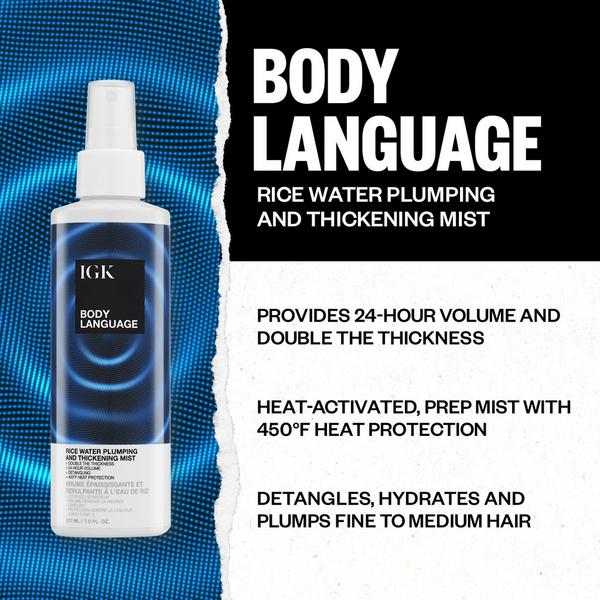 Ulta IGK  Body Language Rice Water Plumping And Thickening Mist