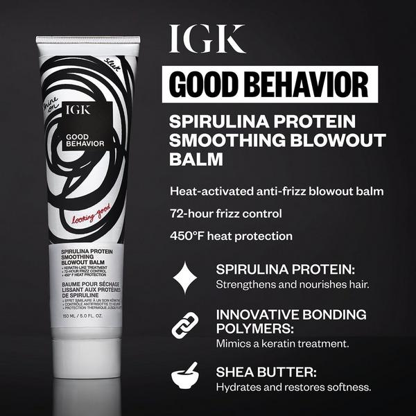 Ulta IGK  Good Behavior Spirulina Protein Smoothing Blowout Balm