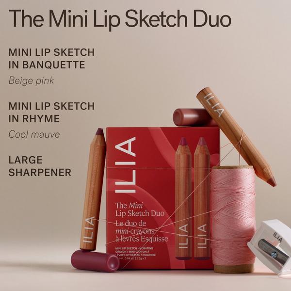 Ulta ILIA  The Mini Lip Sketch Duo - Clean Mini Lipstick + Lip Liner Set