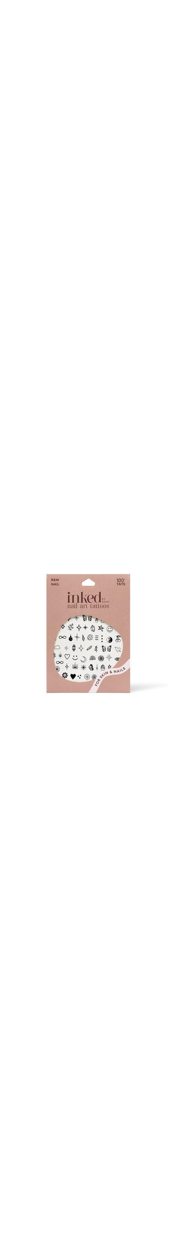 Ulta Inked by Dani  B&W Nail Art Temporary Tattoo Pack