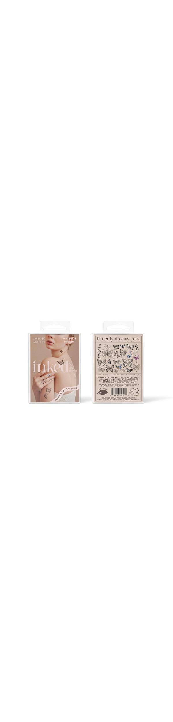 Ulta Inked by Dani  Butterfly Dreams Temporary Tattoo Pack