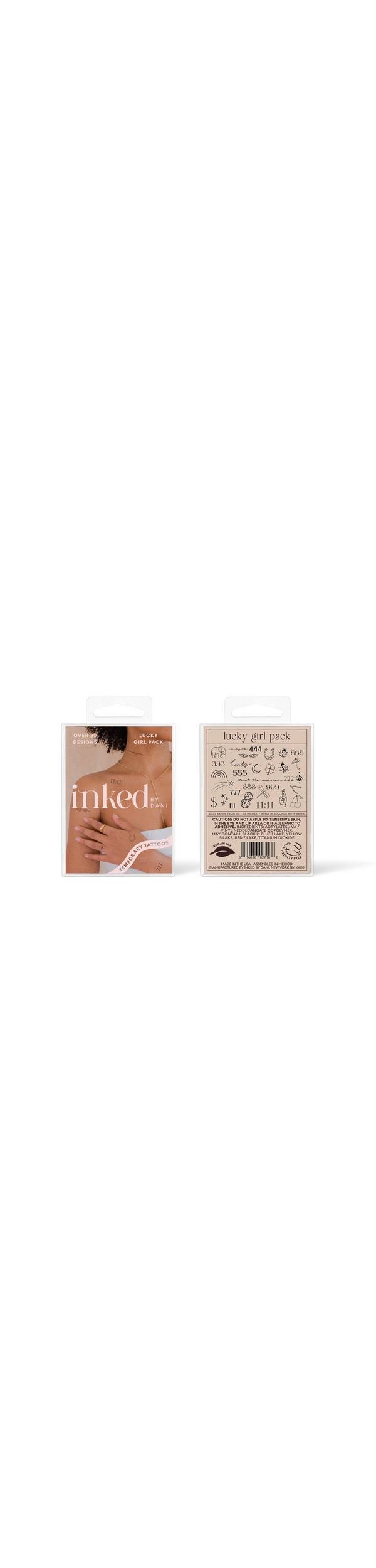 Ulta Inked by Dani  Lucky Girl Temporary Tattoo Pack