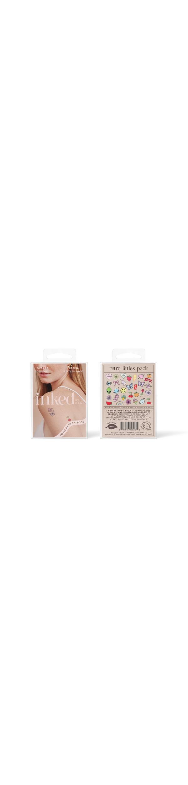Ulta Inked by Dani  Retro Littles Temporary Tattoo Pack