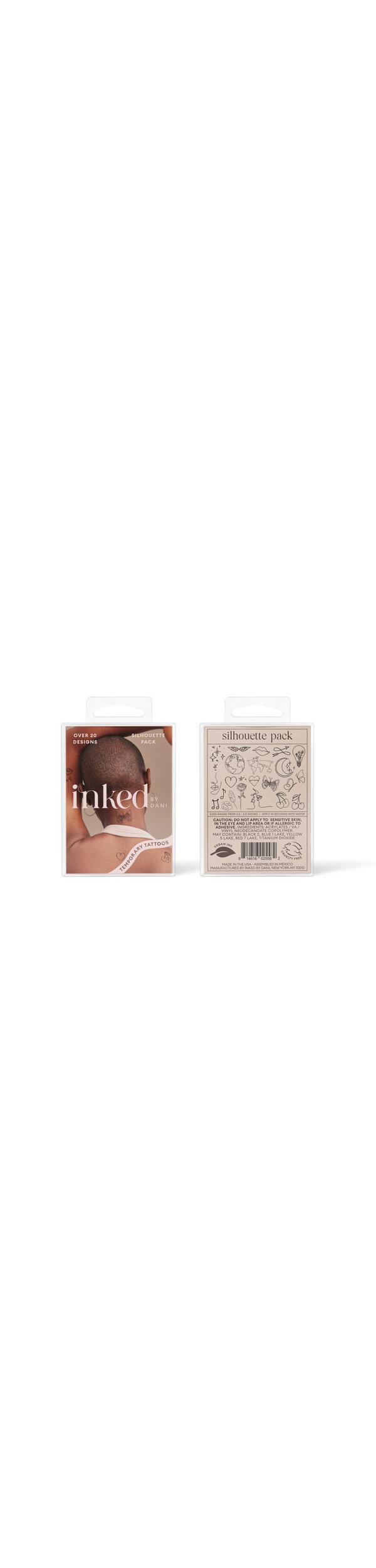 Ulta Inked by Dani  Silhouette Temporary Tattoo Pack