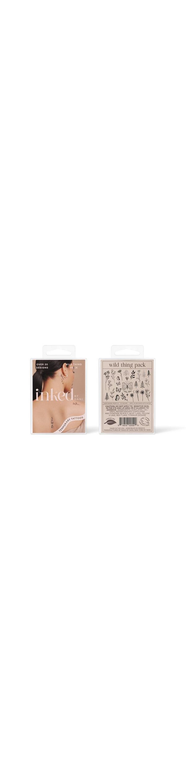 Ulta Inked by Dani  Wild Thing Temporary Tattoo Pack
