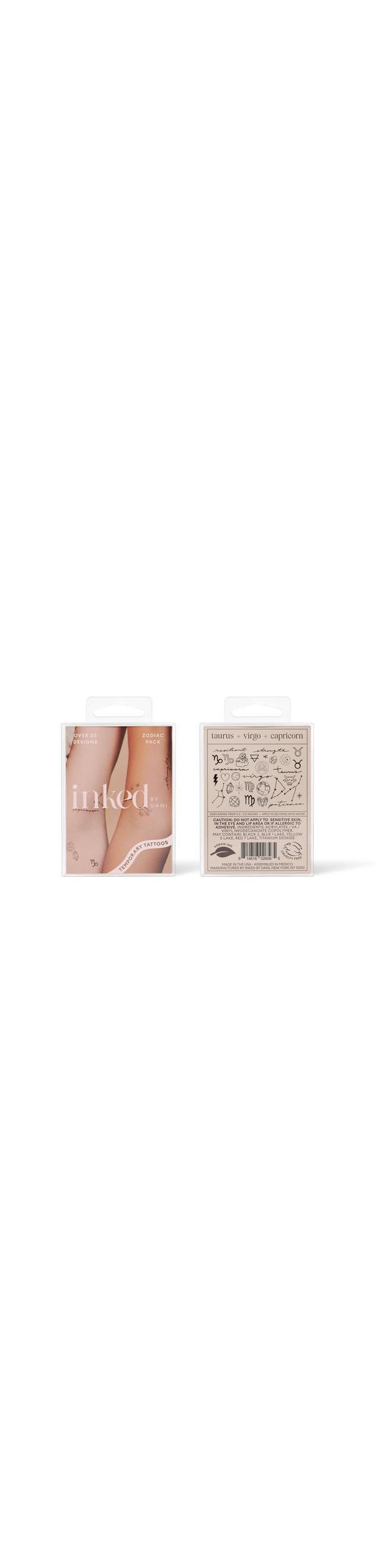 Ulta Inked by Dani  Zodiac Earth Signs Temporary Tattoo Pack