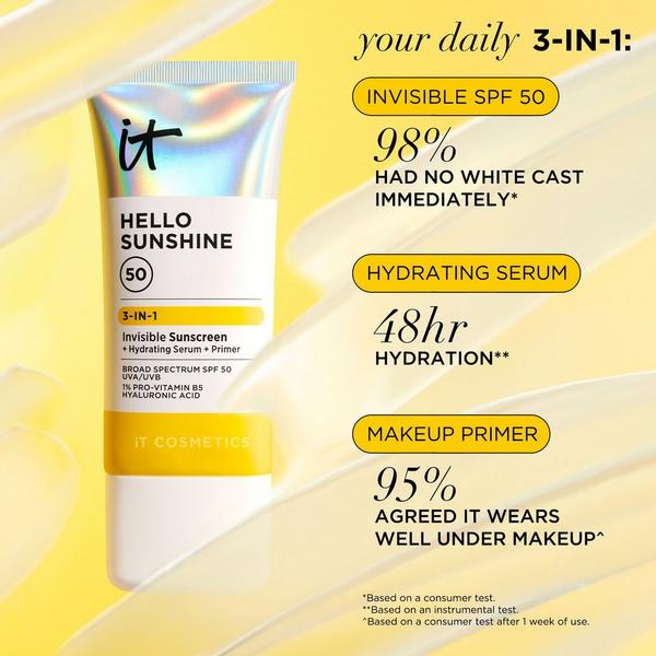Ulta IT Cosmetics  Hello Sunshine Invisible Sunscreen For Face SPF 50