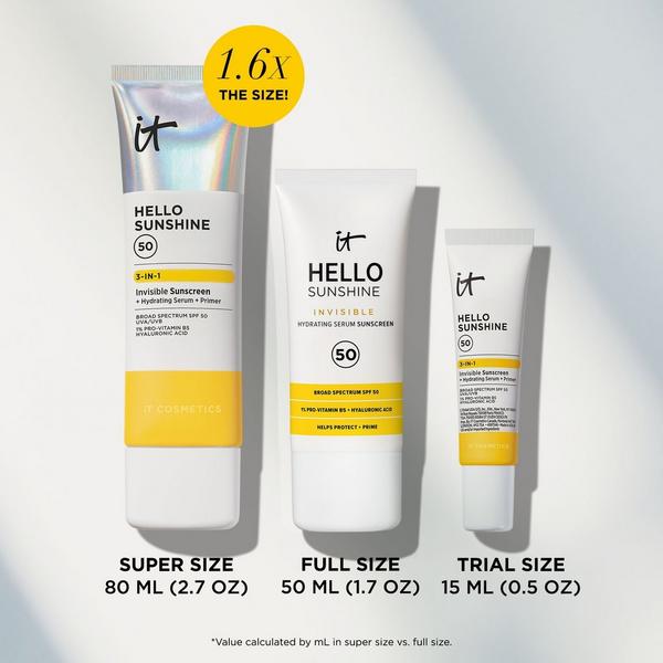 Ulta IT Cosmetics  Hello Sunshine Invisible Sunscreen For Face SPF 50