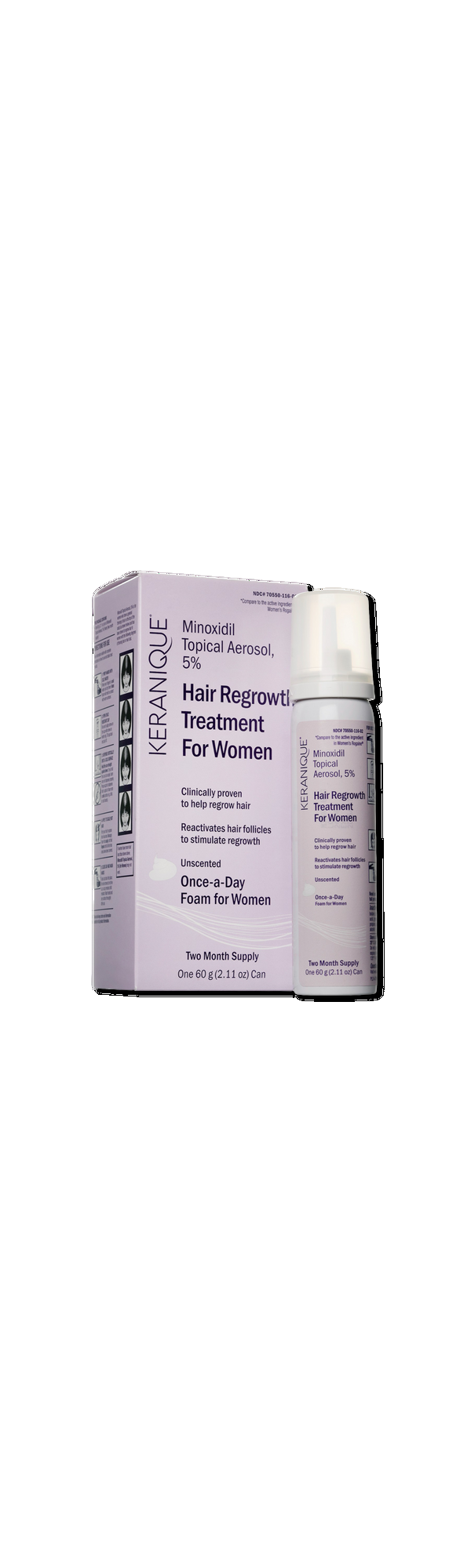 Ulta Keranique  Hair Regrowth 5% Minoxidil Foam for Women 60-Day Supply
