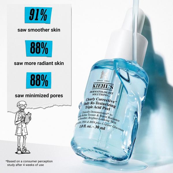 Ulta Kiehl's Since 1851  Clearly Corrective Daily Re-Texturizing Triple Acid Peel